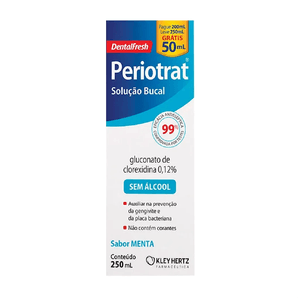Solução Antisséptica Bucal Periotrat Sem Álcool Menta - 250ml