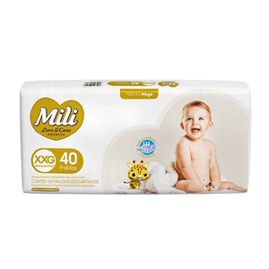 Fralda Mili Love & Care Mega XXG 40und