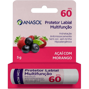 Protetor Labial Anasol FPS60 Açaí com Morango 5g