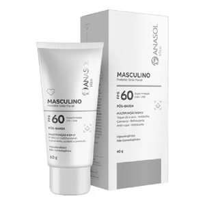 Protetor Solar Facial Anasol Masculino FPS60 60g