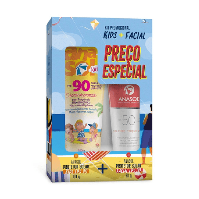 Kit-Anasol-Protetor-Solar-Kids-FPS90---Protetor-Facial-FPS50-60G
