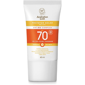 Protetor Solar Facial Australian Gold Antiox Complex Ultra Fluido FPS70 40ml