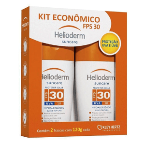 Kit Protetor Solar Helioderm Suncare FPS30 2 unidades 120g