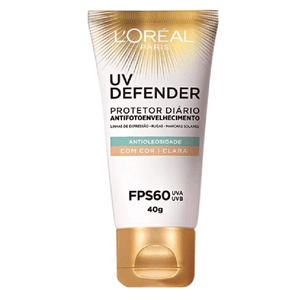 Protetor Solar Facial L'Oréal UV Defender FPS60 Cor Clara 40g