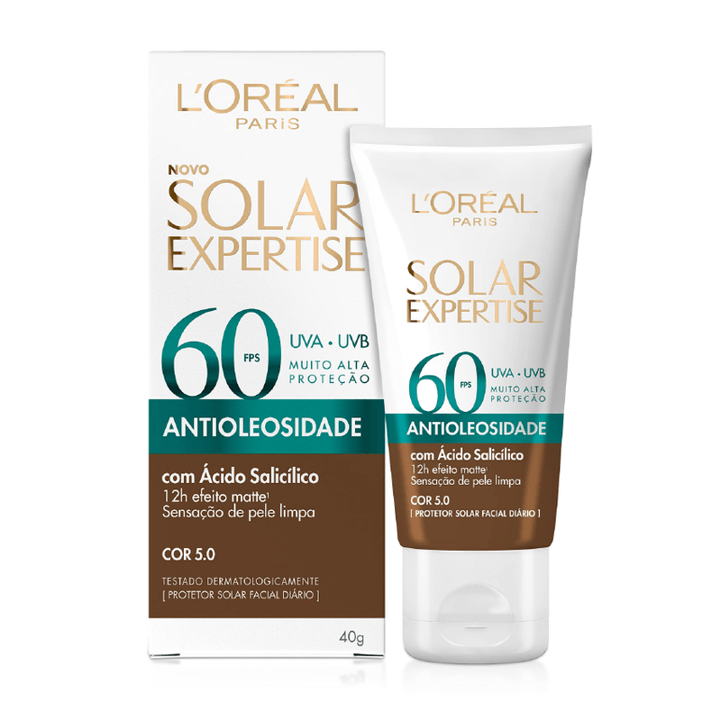 Protetor-Solar-Facial-L-Oreal-Paris-Antioleosidade-FPS60-Expertise-Cor-5.0-40g