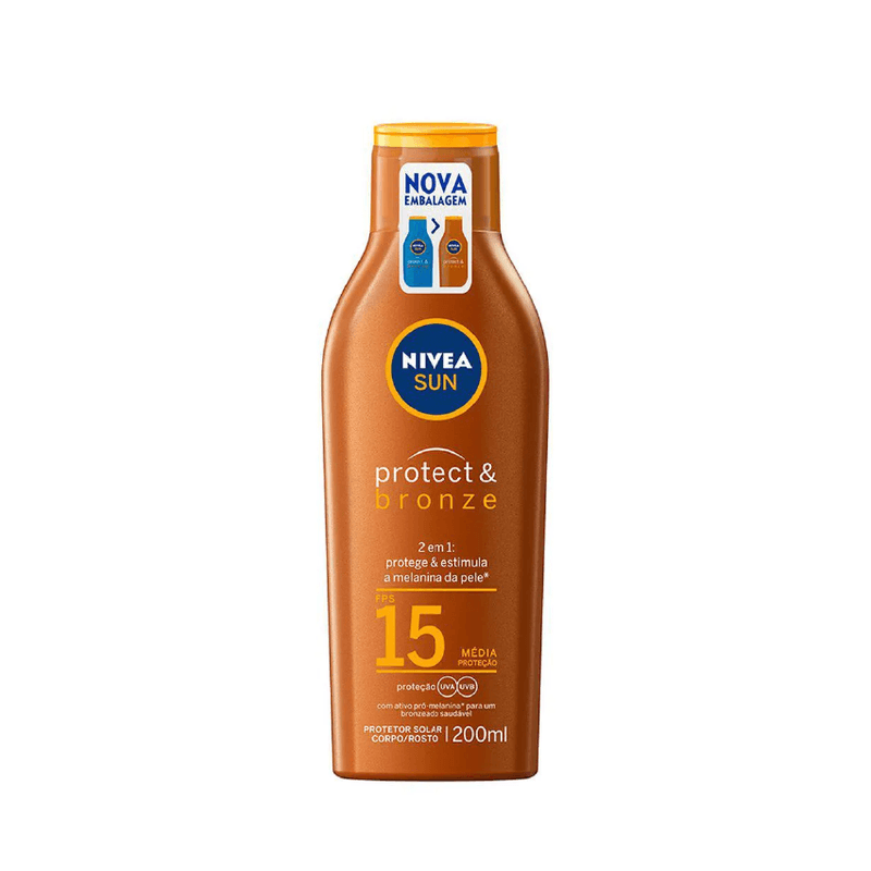 Protetor-Solar-Corporal-Bronzeador-Nivea-Sun-FPS15-200ml