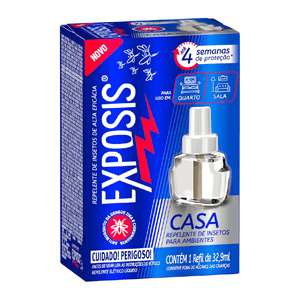 Refil Repelente Elétrico Líquido Exposis Casa 32,9ml