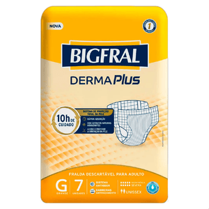 Fralda Geriátrica Bigfral Derma Plus G 7unid