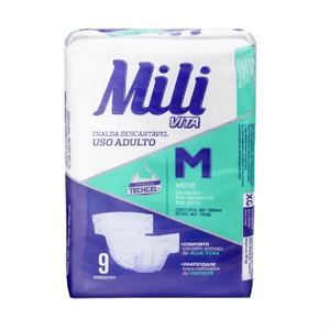 Fralda Geriátrica Mili Vita M 9unid