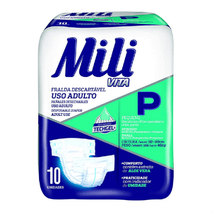 Fralda Geriátrica Mili Vita P 10unid