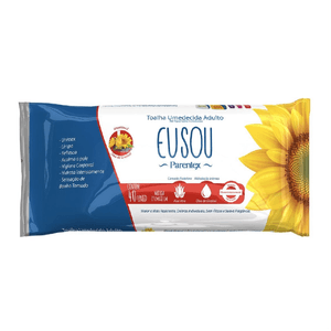 Toalha Umedecidas Eu Sou Parentex Adulto Óleo de Girassol Aloe e Vera 40und