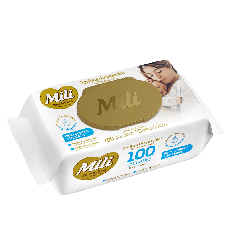 Lenco-Umedecido-Mili-Love---Care-100und
