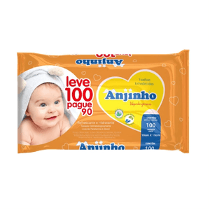 Toalhas Umedecidas Anjinho Leve 100 Pague 90