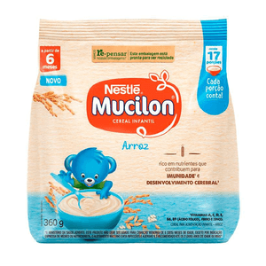 Cereal Infantil Nestlé Mucilon Arroz 360g