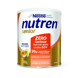 Complemento Alimentar Nutren Sênio Zero Lactose Sem Sabor 740g