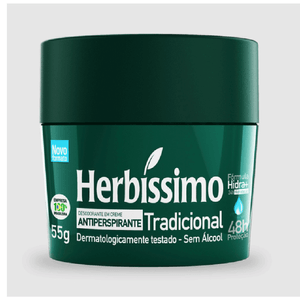 Desodorante Antiperspirante Creme Herbíssimo Tradicional 55g