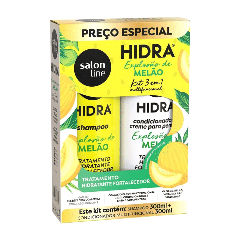 Shampoo---Condicionador-Hidra-Salon-Line-Explosao-de-Melao---300ML