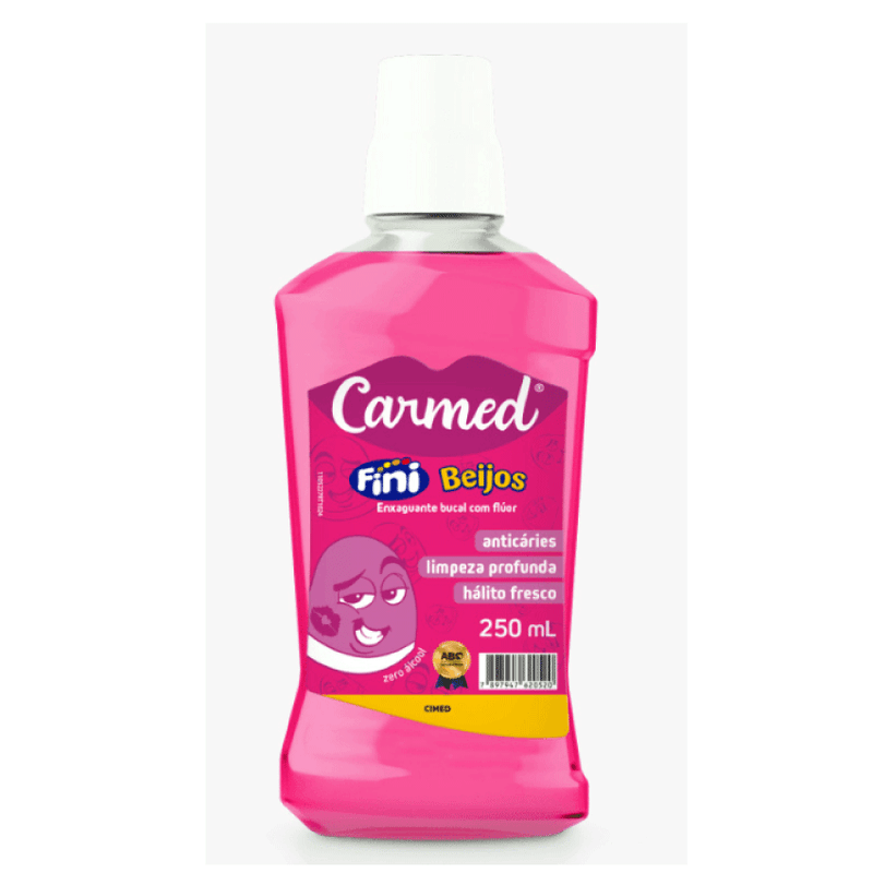 Enxaguante-Bucal-Sem-Alcool-Carmed-Fini-Beijos-250ml