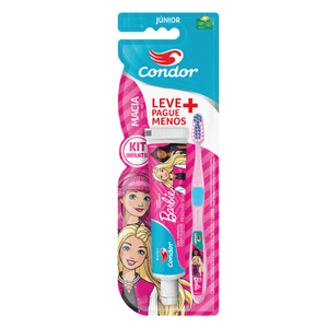 Kit Condor Escova Dental + Creme Dental Barbie