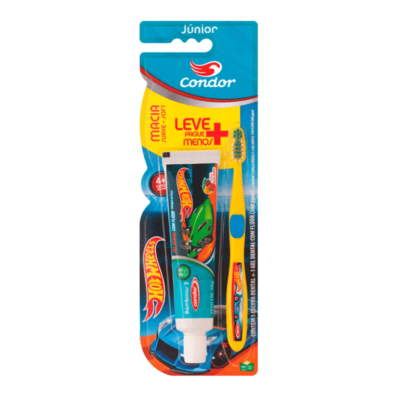 Kit-Condor-Escova-Dental---Creme-Dental-Hotweels