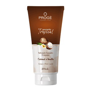 Sabonete Líquido Corporal Progè Encanto Tropical Coconut e Vanilla 200ml