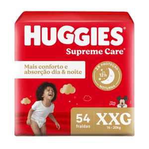 Fralda Huggies Supreme Care Tamanho XXG 54 Unidades Hiper