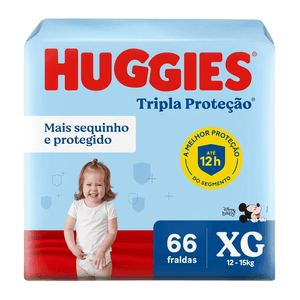 Fralda Huggies Tripla Proteção Tamanho XG 66 Unidades