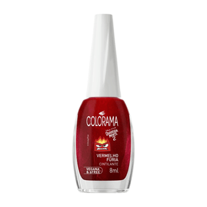 Esmalte Cintilante Colorama Divertidamente Vermelho Fúria 8ml