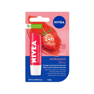 Hidratante Labial Nivea Morango Shine 4,8g