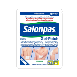 Adesivo Salonpas Gel Patch Grande com 3 unidades