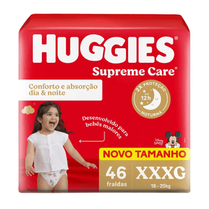 Fralda Huggies Supreme Care Tamanho XXXG 46 Unidades