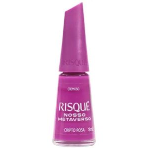 Esmalte Cremoso Risqué Nosso Metaverso - Cripto Rosa 8 ml