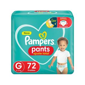 Fralda Pampers Pants Ajuste Total Tamanho G 72 Unidades
