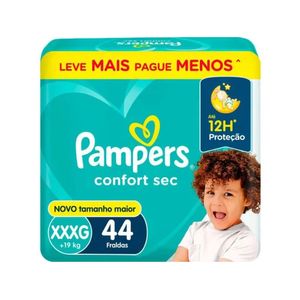 Fralda Pampers Confort Sec Tamanho XXXG 44 Unidades