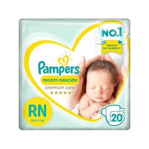 Fralda Pampers Premium Care Recém-Nascido RN 20 Unidades