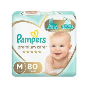 Fralda Pampers Premium Care Tamanho M 80 Unidades