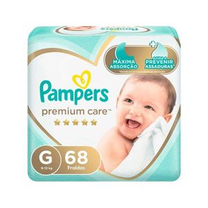 Fralda Pampers Premium Care Tamanho G 68 Unidades