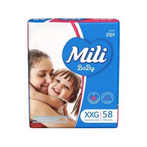 Fralda Mili Giga Baby Tamanho XXG 58 Unidades