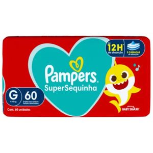 Fralda Pampers Supersequinha Tamanho G 60 Unidades