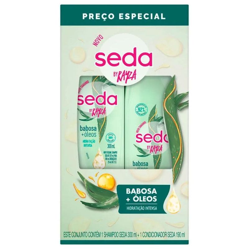 Kit-Seda-Shampoo-300ml---Condicionador-190ml-Babosa---Oleos-Hidratacao-Intensa