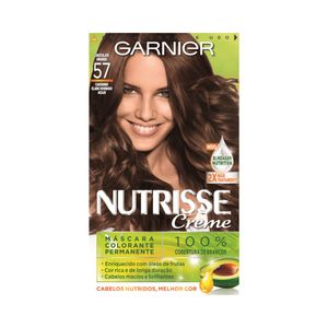 Tintura Nutrisse 57 Chocolate Amargo - Castanho Claro Dourado Acaju