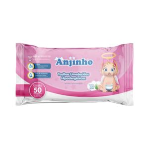 Toalhas Umedecidas Anjinho Rosa 50 und