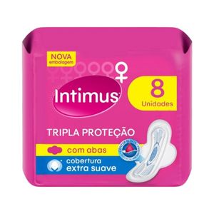 Absorvente Intimus Gel Normal Suave C/Abas 8 unidades