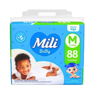 Fralda Mili Baby Giga M 88 Unidades