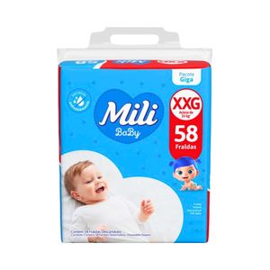 Fralda Mili Giga Baby XXG 58 Unidades
