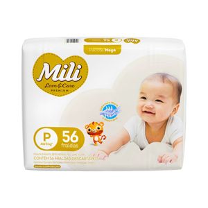 Fralda Mili Love & Care Mega P 56 Unidades