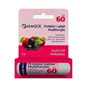 Protetor Labial Anasol FPS60 Açaí com Morango 5g