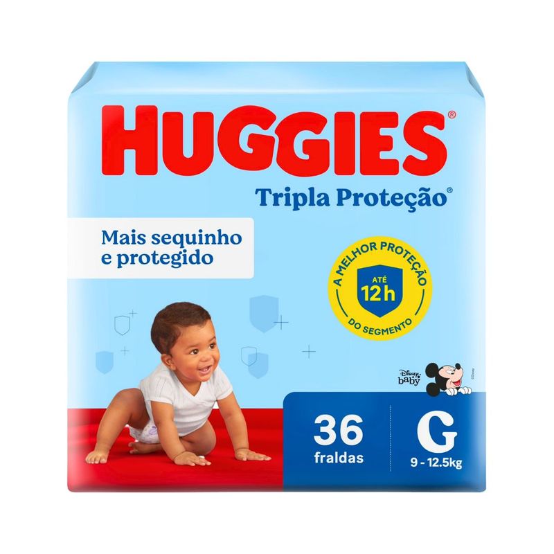 Fralda Huggies Tripla Protecao G 36 unidades
