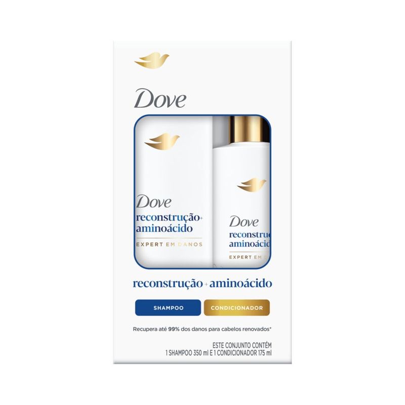 Kit-Shampoo-Dove-350ml---Condicionador-175ml-Reconstrucao---Aminoacido